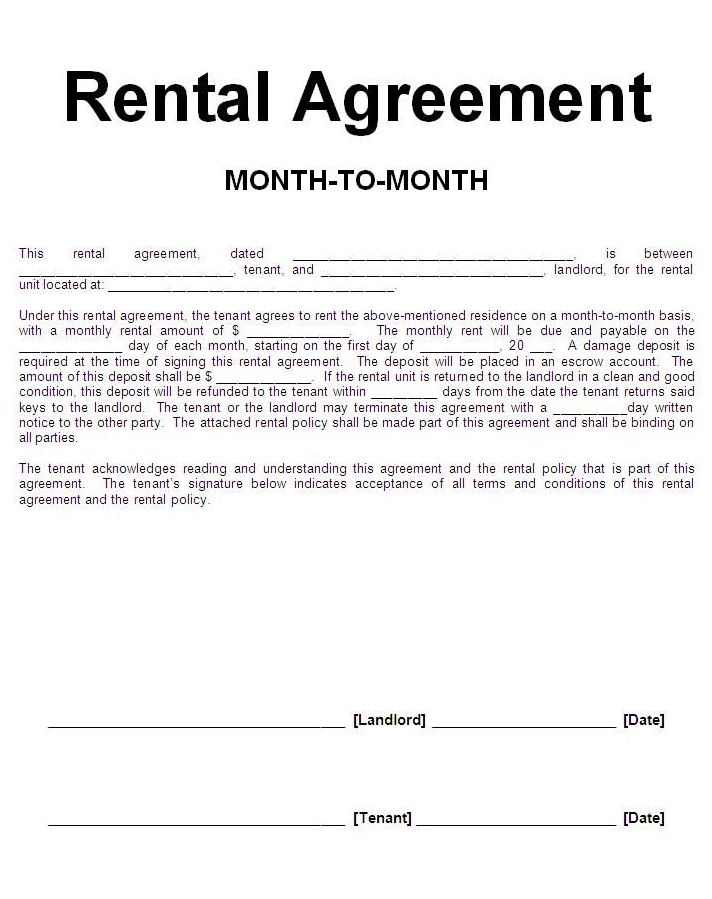 Simple Printable Rental Agreement