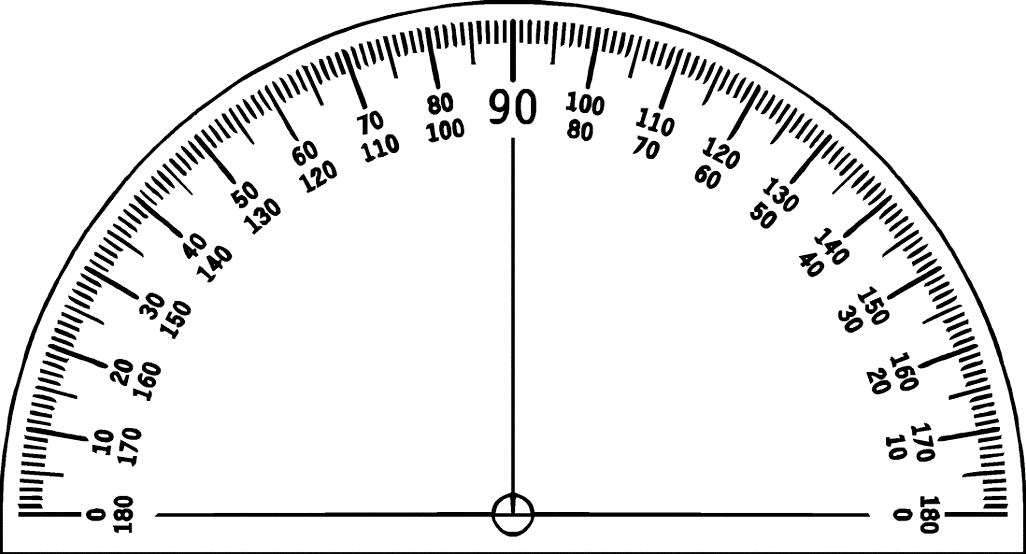 Free Printable Protractor 180° 360° Pdf with Ruler