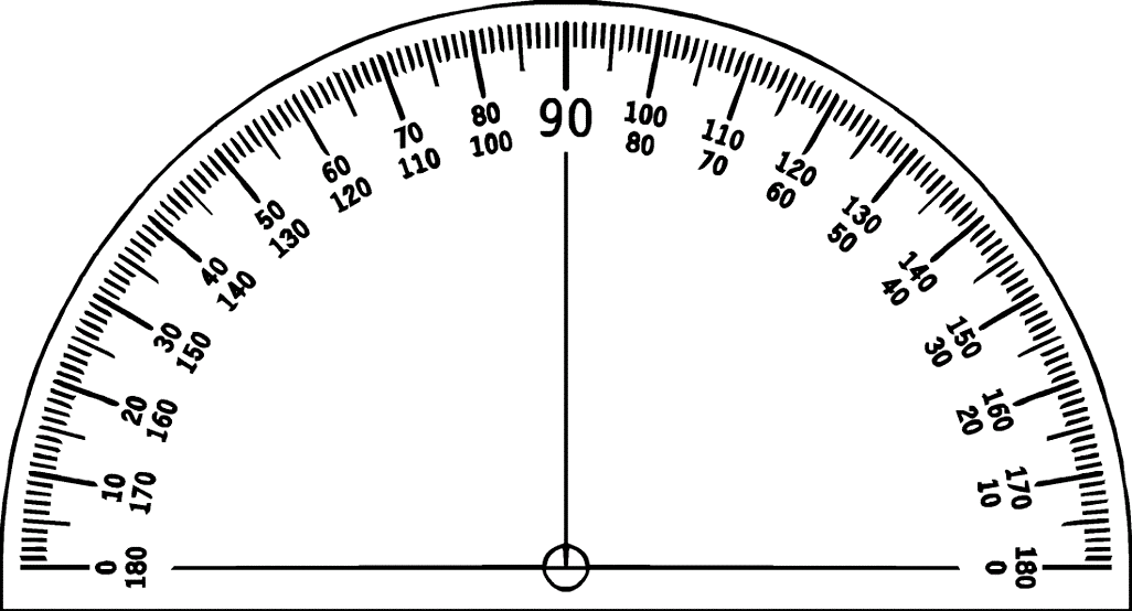 Free Printable Protractor 180 360 Pdf With Ruler