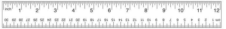 Printable 6 inch 12 inch Ruler Actual Size in Mm, Cm Scale