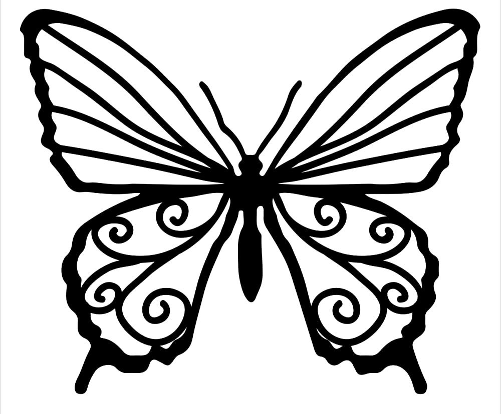 Butterfly Cut Out Printable Stencil Designs The Pattern Is Only Half 