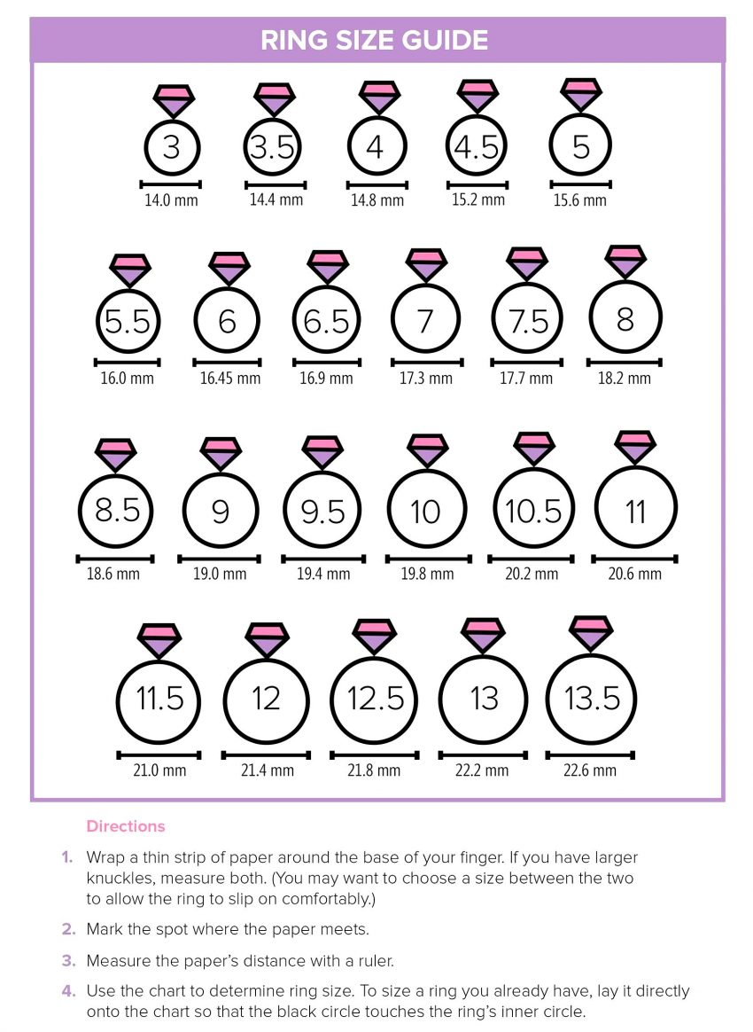 printable ring sizer