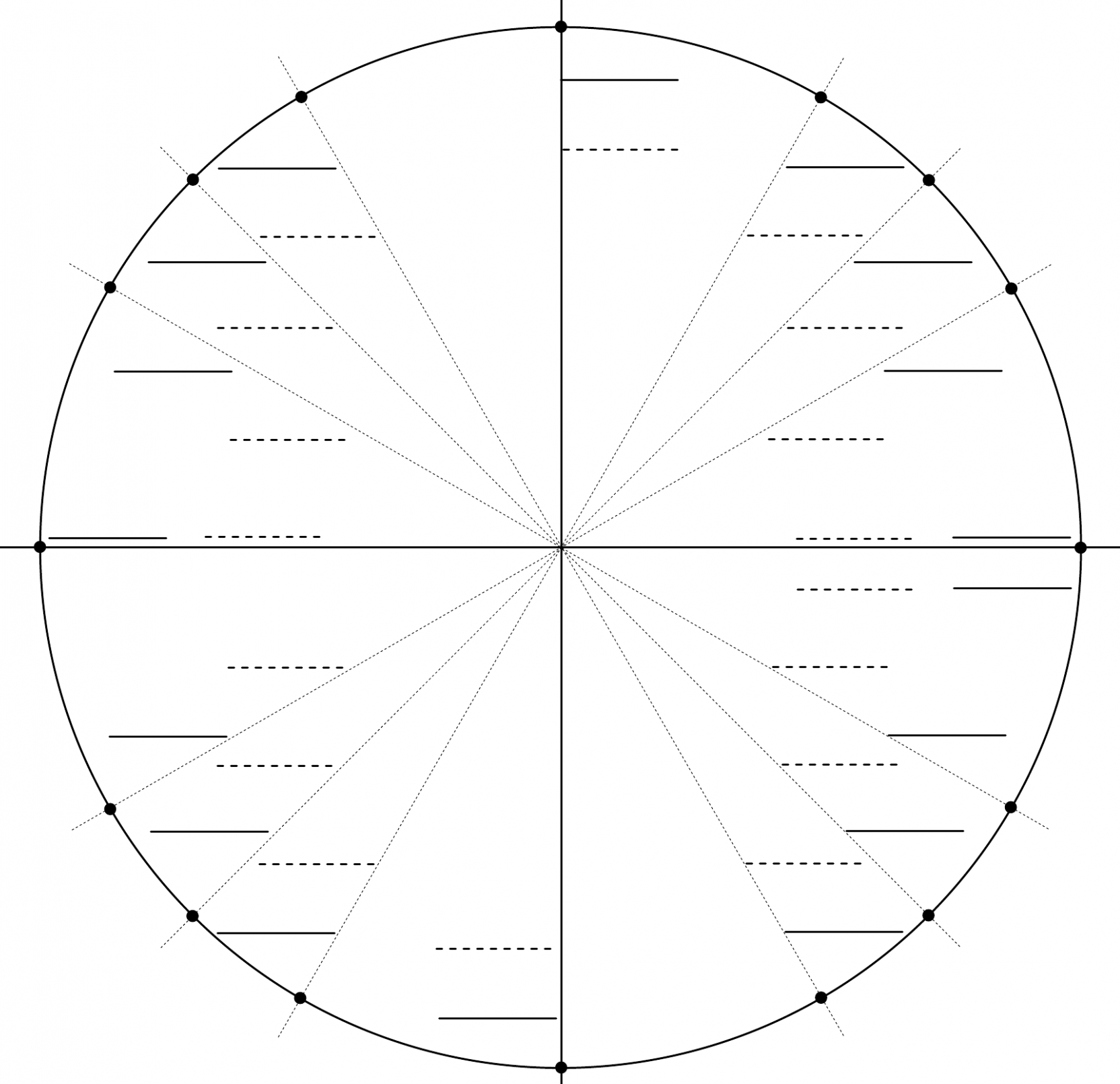 Unit Circles Printable Page