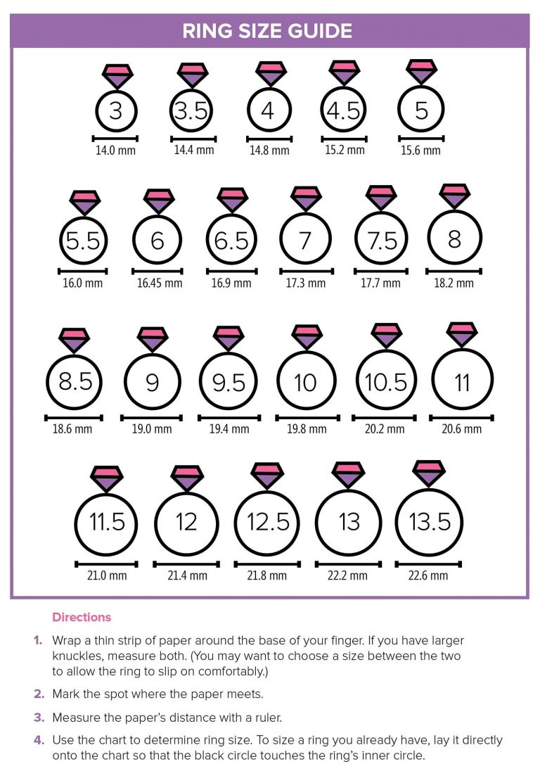 Men Ring Size Chart Printable Printable Blank World