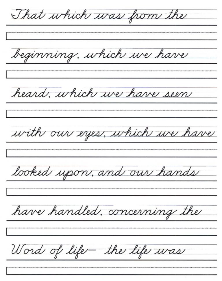 Cursive Writing For Adults Worksheet