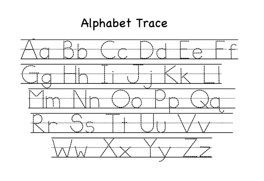 printable letter tracing worksheets for kindergarten preschool
