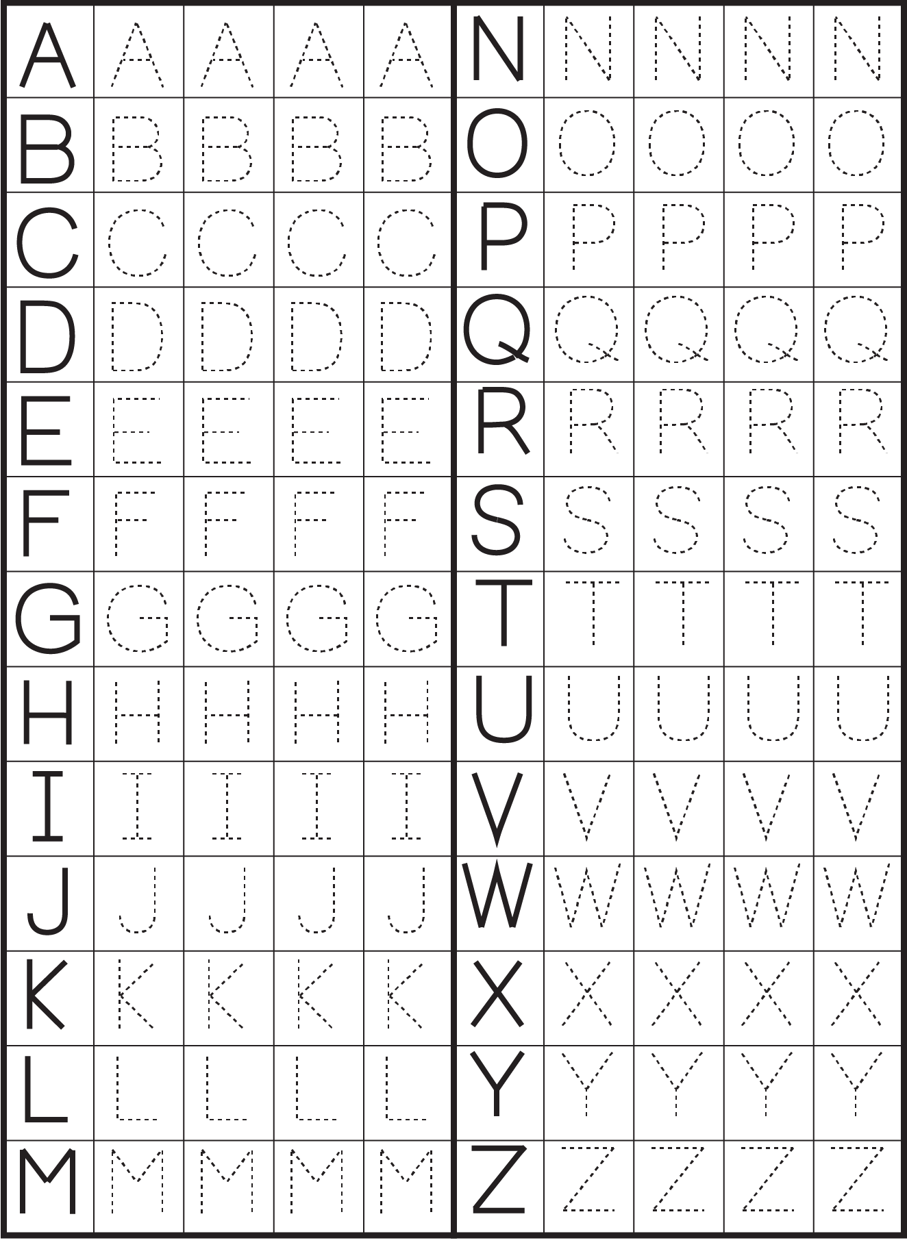 Letter Tracing Printables Preschoolers Need Larger Words To Practice On.