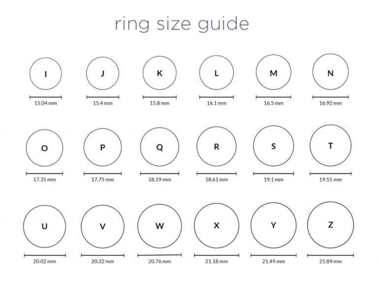 Ladies & Men Finger Ring Size Measurement Chart Printable