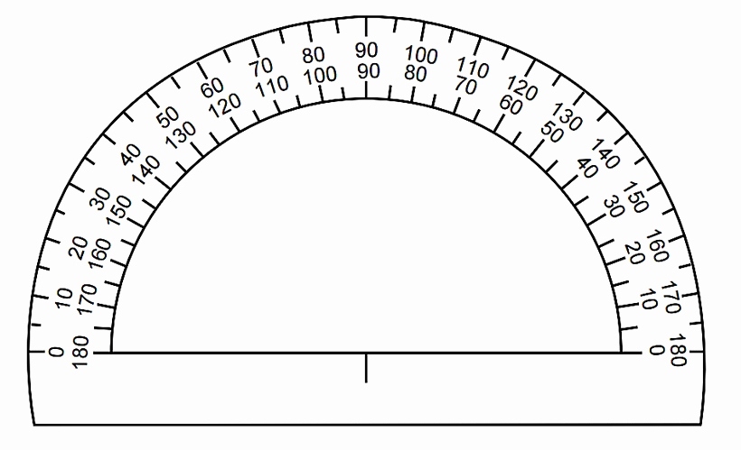 Free Printable Protractor 180 360 Pdf With Ruler