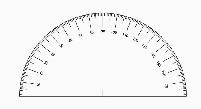 Free Printable Protractor 180° 360° Pdf with Ruler