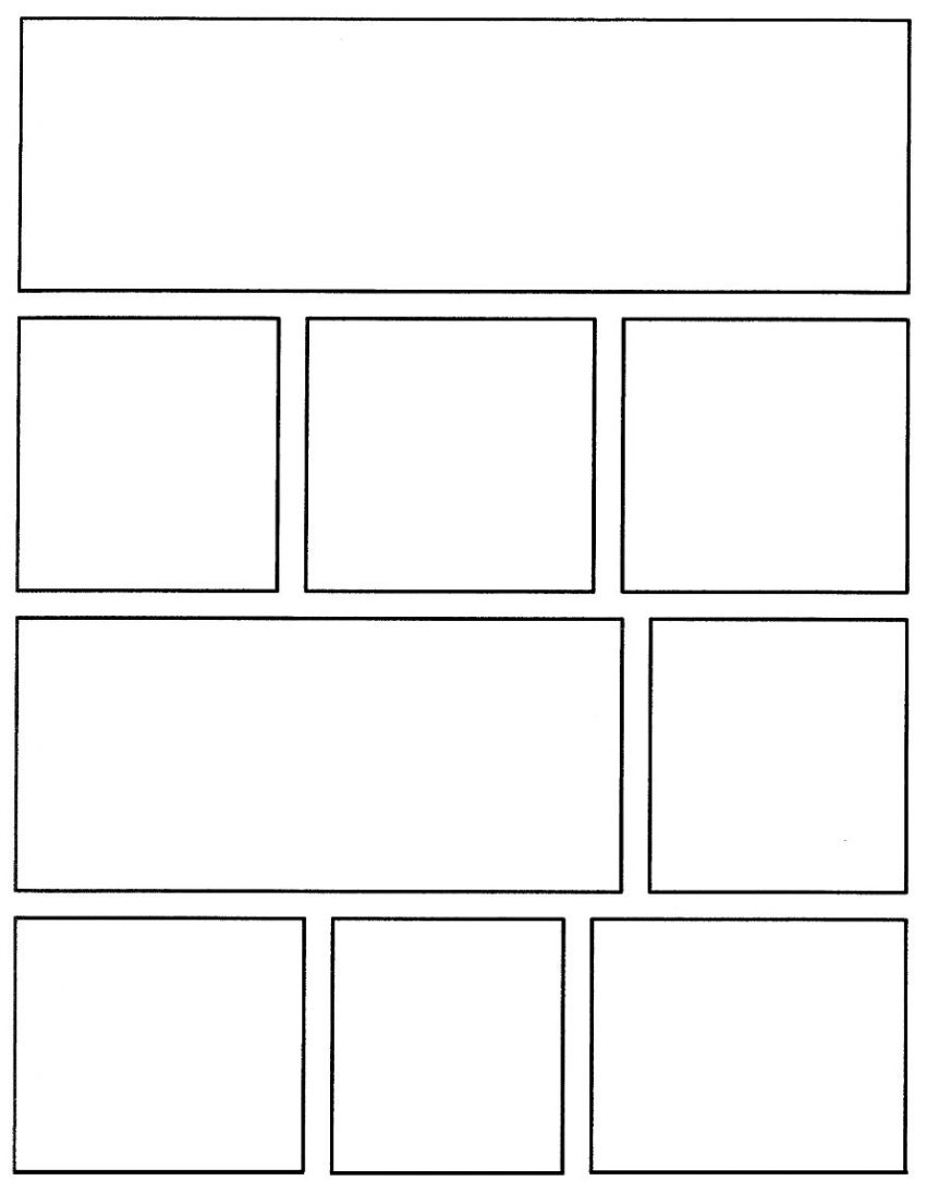 Blank Comic Book Pages Template - Digitally Credible Calendars Blank
