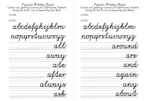 Penmanship Practice Sheets for Adults & Kindergarten - One Platform For