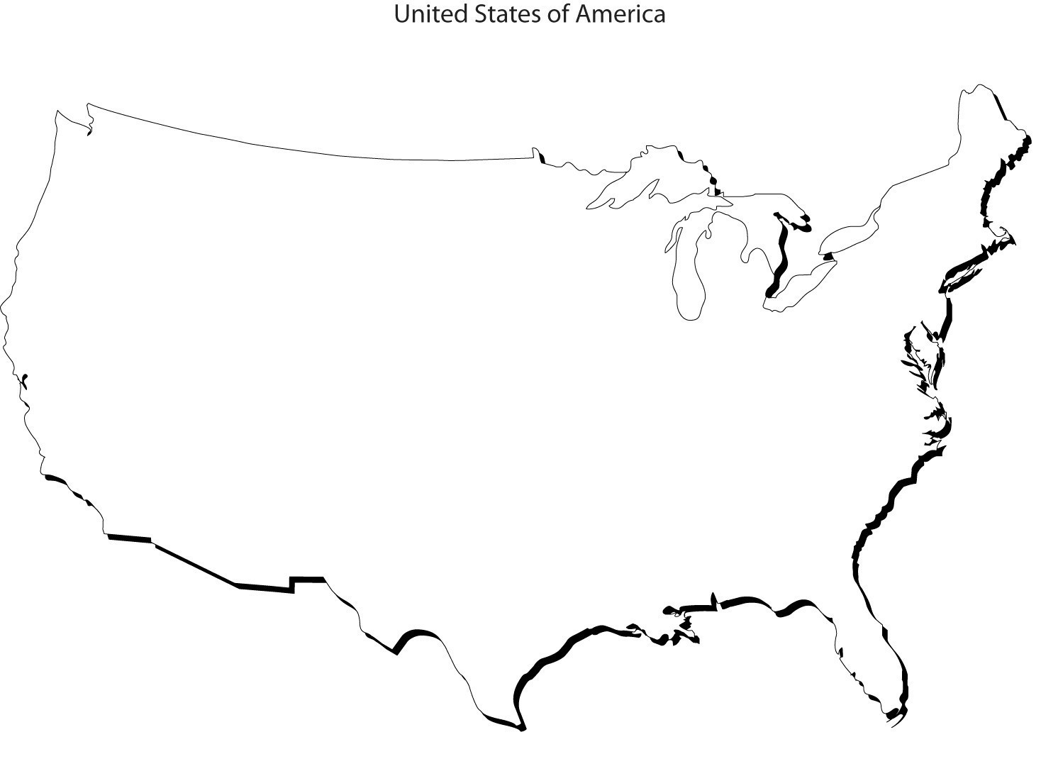 Blank Printable US Map With States Cities Blank Printable US Map With States Cities