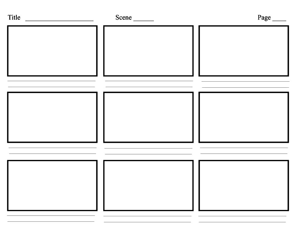 Professional Storyboard Template Printable Digitally Credible