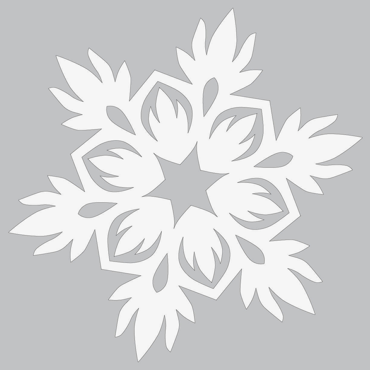 Printable Paper Snowflake Template
