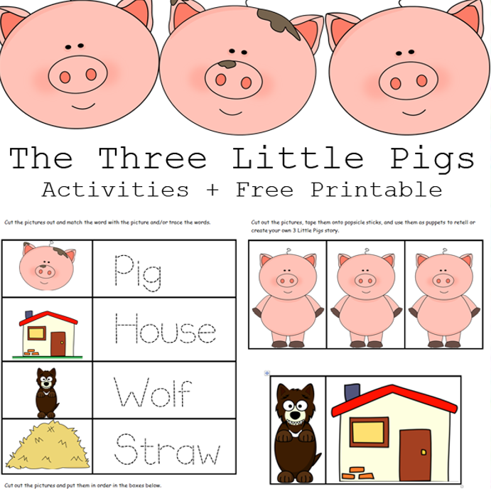 Three Little Pigs Story Printable With Pictures - One Platform For ...