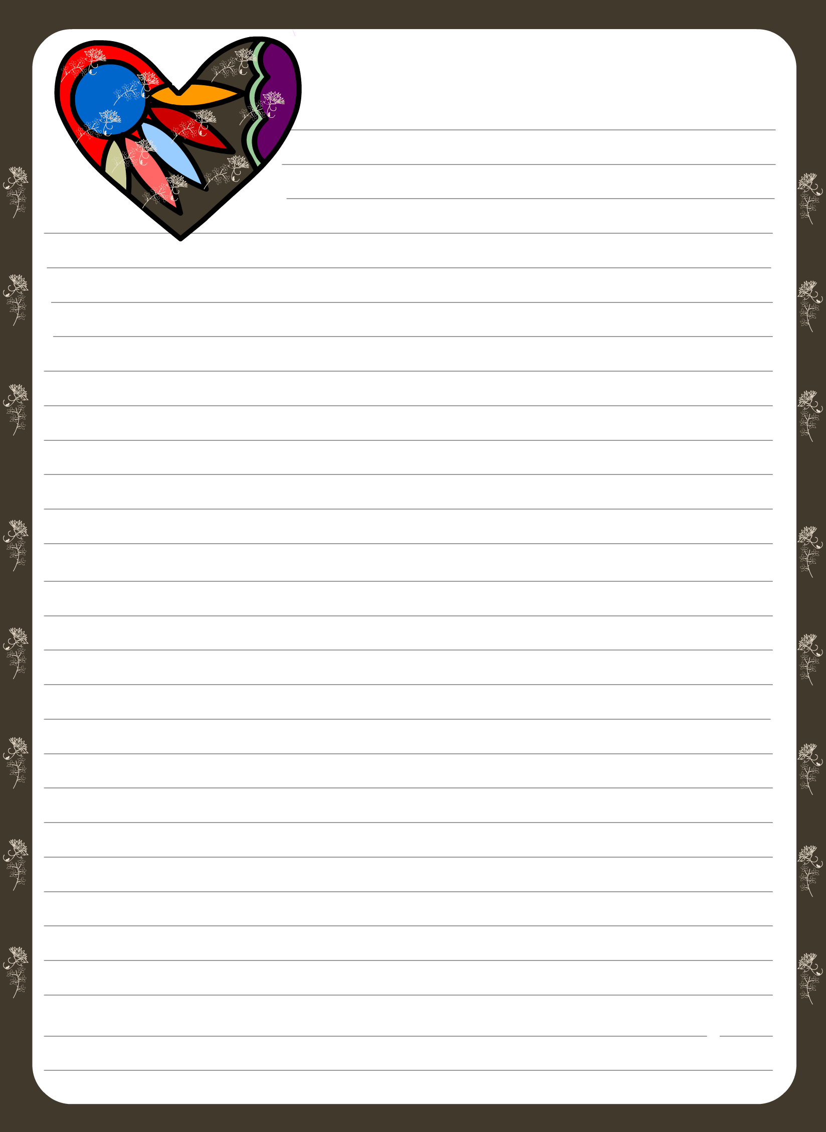 Printable Lined Stationary With Borders Printable Lined Stationary With Borders