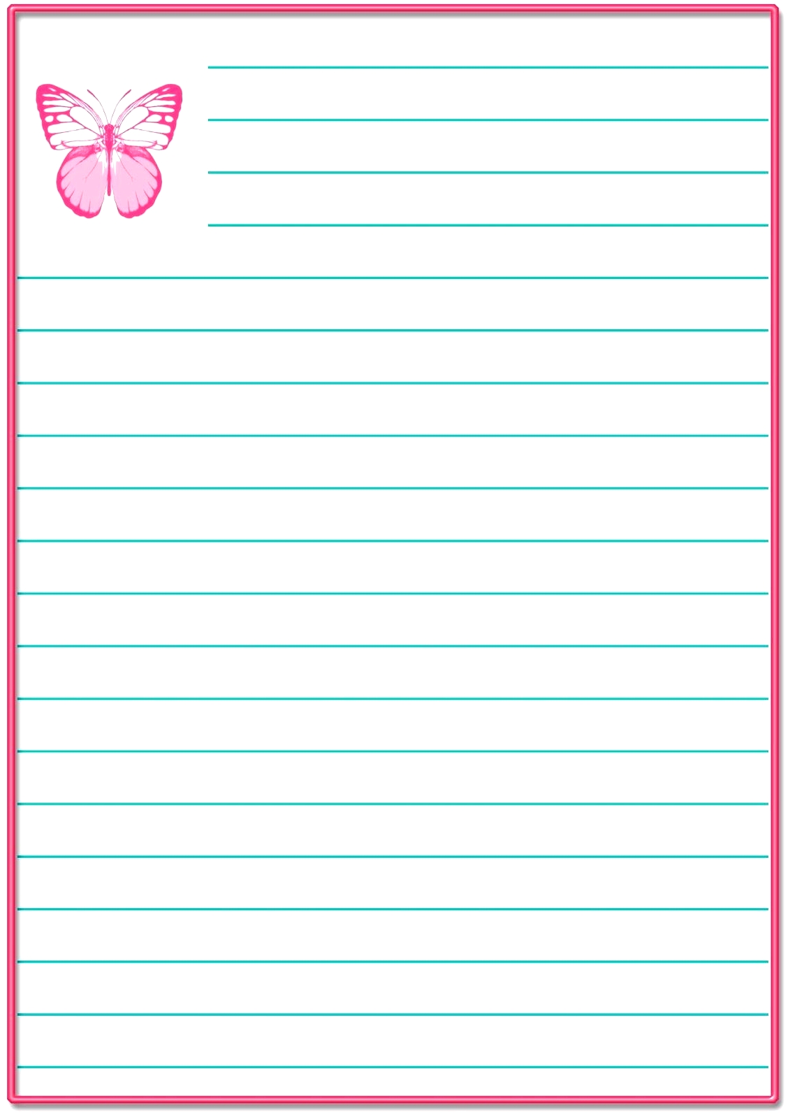 Free Printable Lined Stationery Template Printable Templates