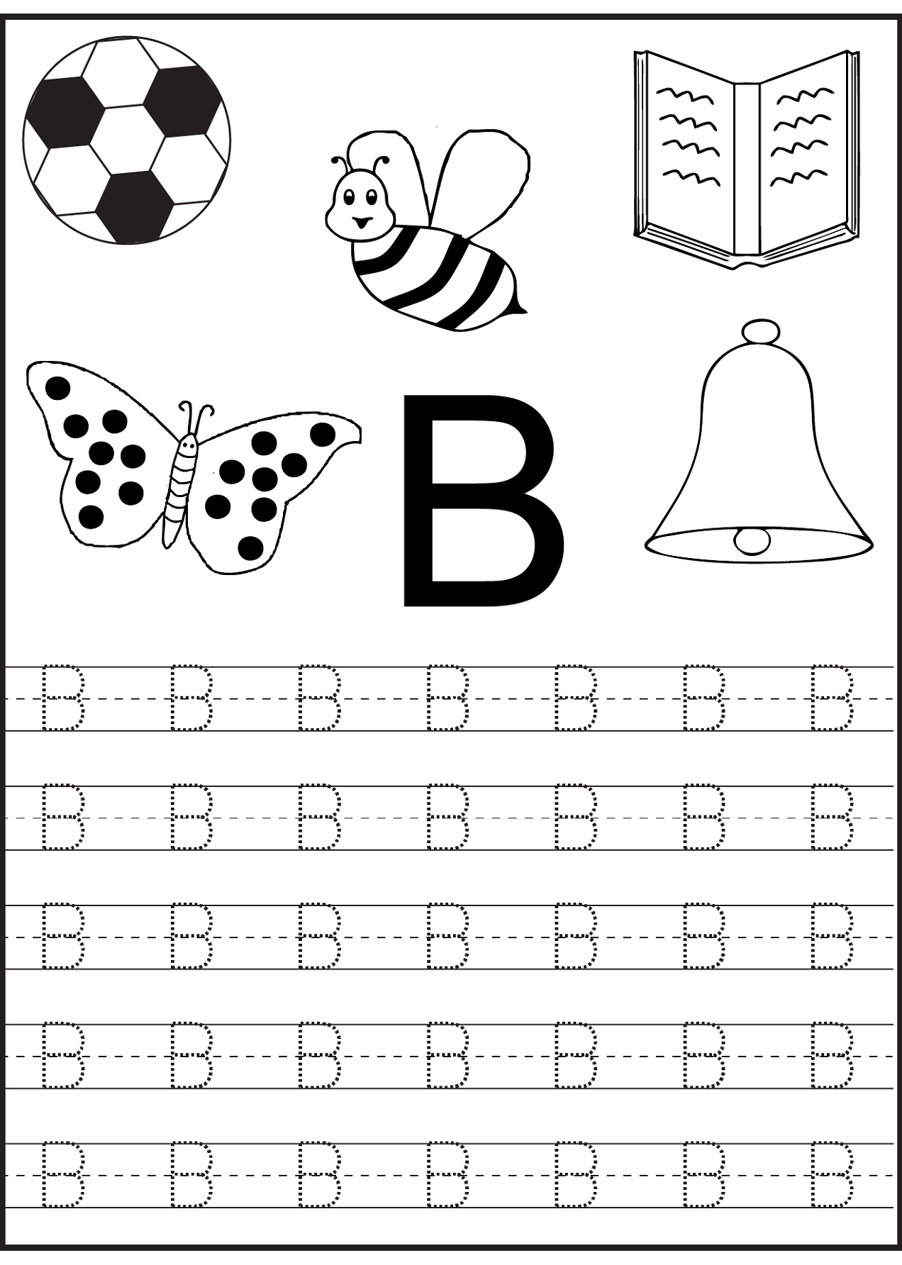 Letter B Worksheets Preschool Free Printable