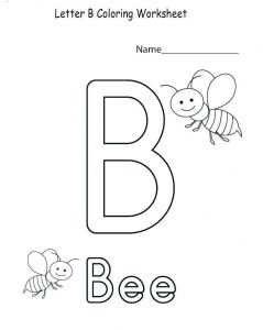 Printable Letter B Worksheets for Kindergarten Preschoolers