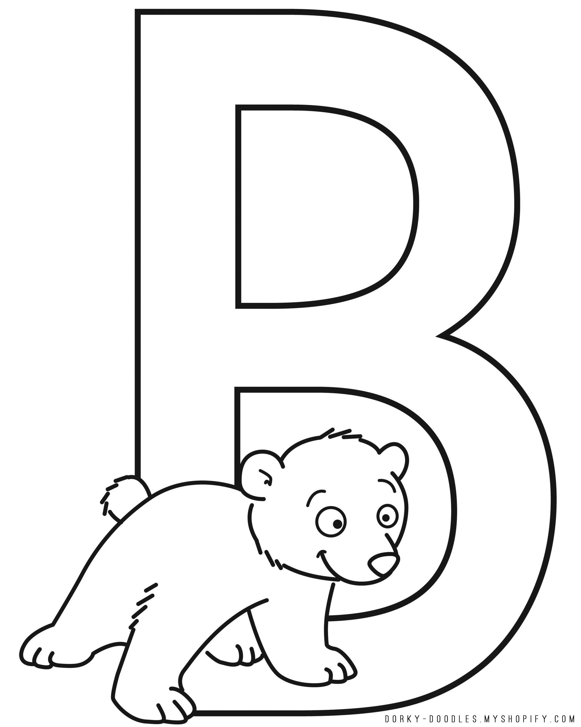 Printable Letter B Worksheets for Kindergarten Preschoolers