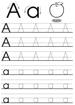 printable letter a worksheets for kindergarten preschoolers one