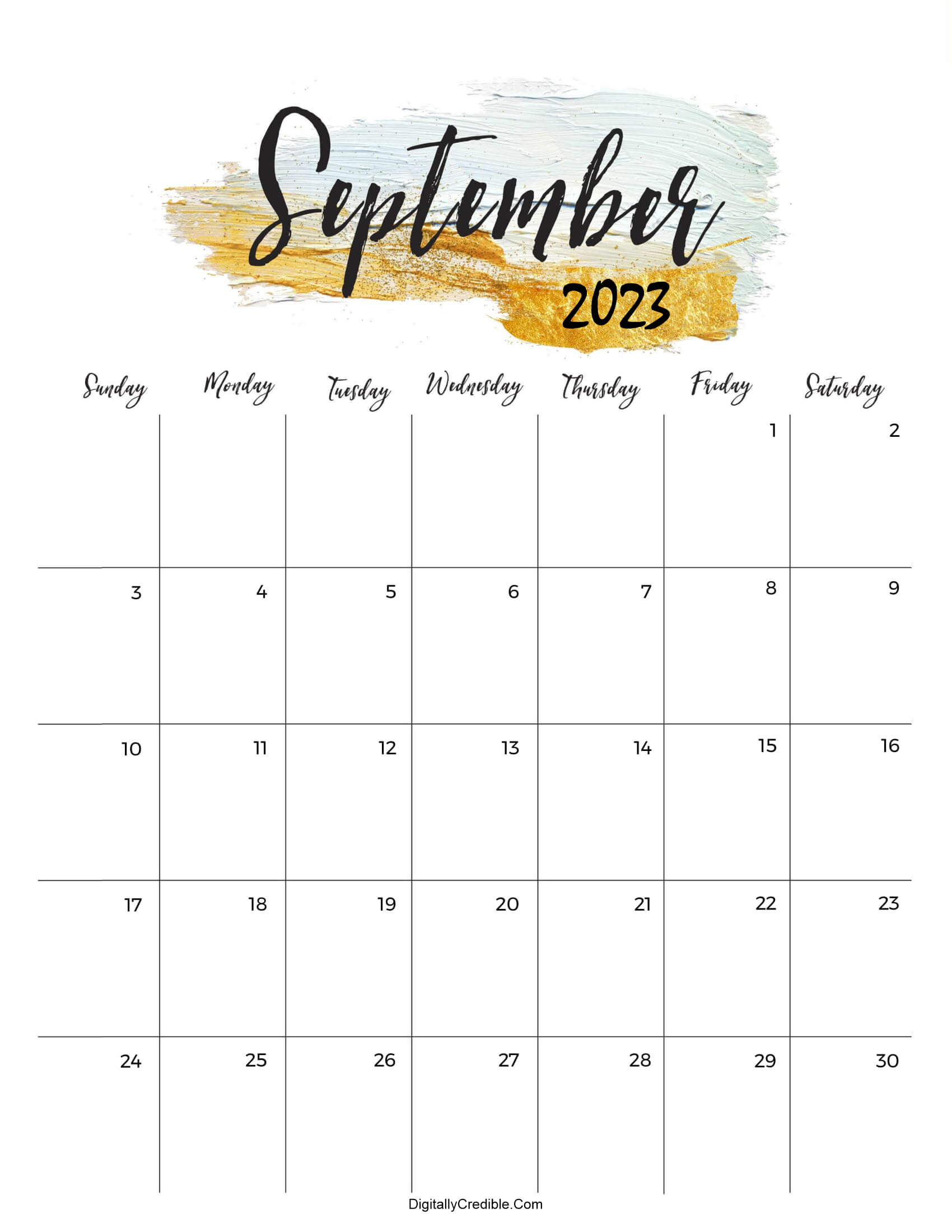 Cute Calendar September 2023